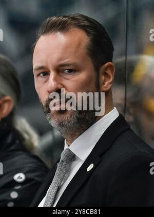 Augsburg, Deutschland. Oktober 2024. Thomas Dolak (Co-Trainer, Augsburger Panther). GER, Augsburger Panther gegen Iserlohn Roosters, Eishockey, DEL, 5. Spieltag, Saison 2024/2025, 02.10.2024. Foto: Eibner-Pressefoto/Heiko feiner Credit: dpa/Alamy Live News Stockfoto