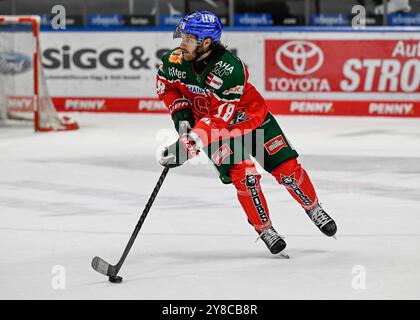 Augsburg, Deutschland. Oktober 2024. Anthony Louis (Augsburger Panther, Nr. 18). GER, Augsburger Panther gegen Iserlohn Roosters, Eishockey, DEL, 5. Spieltag, Saison 2024/2025, 02.10.2024. Foto: Eibner-Pressefoto/Heiko feiner Credit: dpa/Alamy Live News Stockfoto