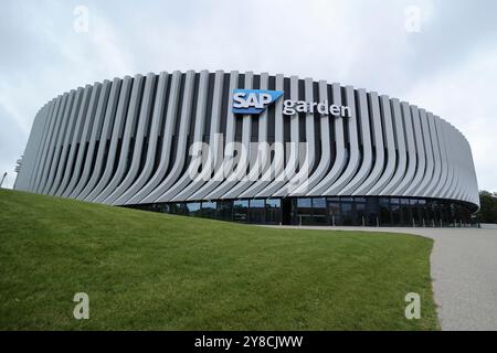 Übersicht des neuen SAP Garden. GER, FC Bayern Basketball vs. Real Madrid, Basketball, Euroleague, Saison 2024/2025, 03.10.2024, Foto: Eibner-Pressefoto/Marcel Engelbrecht Stockfoto