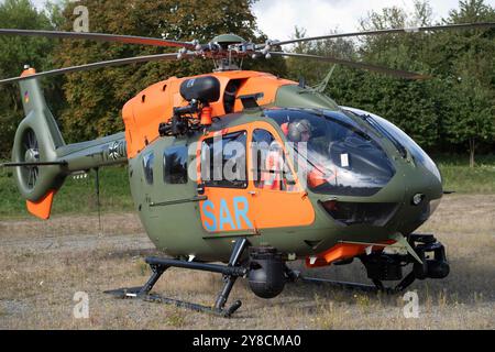 Düsseldorf, Deutschland. Oktober 2024. Katastrophenschutzübung LOKI24 in Düsseldorf-Hubbelrath, 04.10.2024, Credit: dpa/Alamy Live News Stockfoto