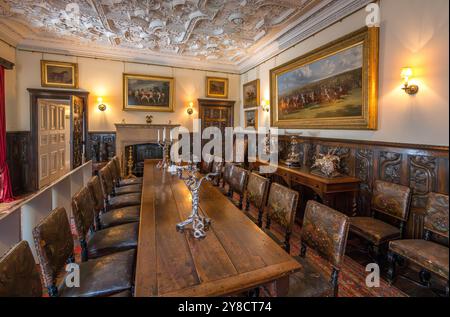 Innenraum von Brodick Castle, Brodick, Isle of Arran, Schottland, Großbritannien Stockfoto