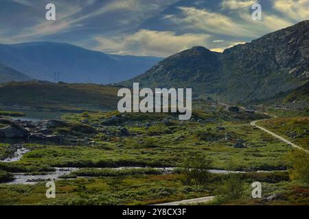 6. September 2024 - Südnorwegen das zerklüftete Gelände und die Berge östlich von Ustaoset, Norwegen Stockfoto