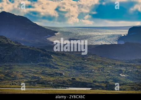 6. September 2024: Südnorwegen der Hardangerj¿kulen Gletscher bei Finse, Norwegen Stockfoto