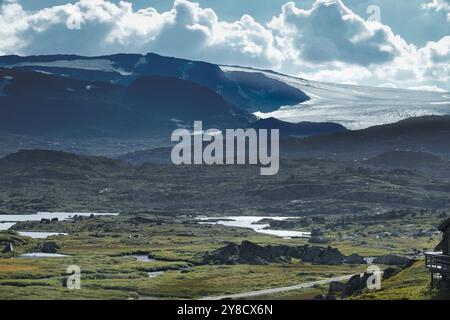 6. September 2024: Südnorwegen der Hardangerj¿kulen Gletscher bei Finse, Norwegen Stockfoto