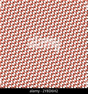 Nahtloses Muster mit geometrischen Motiven in 3 Farben Stockfoto