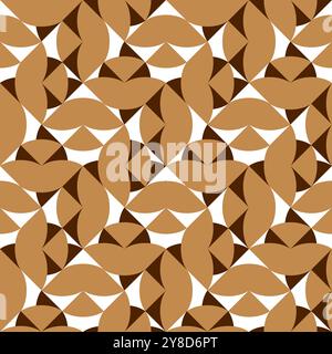 Nahtloses Muster mit geometrischen Motiven in 3 Farben Stockfoto