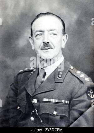 Ein Kapitän der Royal Engineers, der während des Zweiten Weltkriegs in der 227. (Highland) Infanterie Brigade diente. Stockfoto