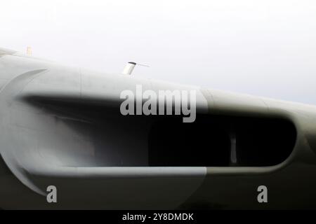 Luftansaugung auf einem Vulcan Bomber der RAF. Stockfoto