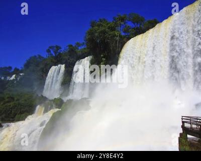 Ansicht der Iguazu-Wasserfälle in Argentinien Stockfoto