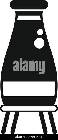 Einfaches Symbol für einen Bioreaktor, der in medizinischen oder pharmazeutischen Anwendungen verwendet wird Stock Vektor