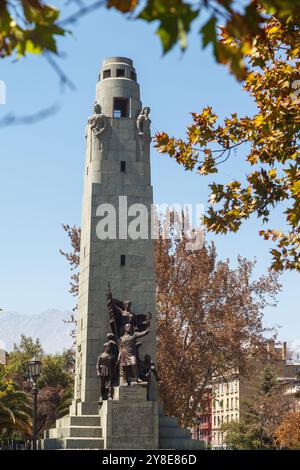 Monumento a los Heroes de Iquique (Denkmal der Iquique-Helden) in Santiago de Chile Stockfoto