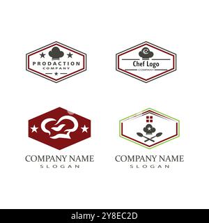 Hat Koch logo template Vector Illustration Stock Vektor