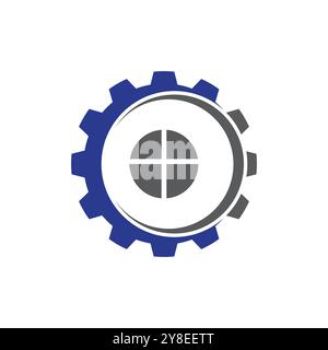Gear Logo Vektorvorlage Symbol Design Stock Vektor