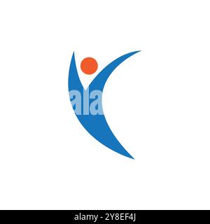 Gesundes Leben Menschen Logo Vorlage Vektor Design Stock Vektor