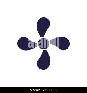 Lüftersymbol Vektorillustration flache Designvorlage Stock Vektor