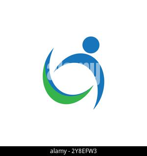 Gesundes Leben Menschen Logo Vorlage Vektor Design Stock Vektor