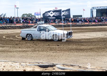 Deniliquin, NSW, Australien 4. Oktober 2024; Ute Drivers Competition Barrell Racing bei den Deni Ute Muster P.j.Hickox/Alamy Live News Stockfoto