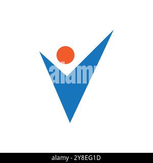 Gesundes Leben Menschen Logo Vorlage Vektor Design Stock Vektor