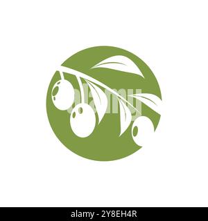 Olivenöl Symbol Vektor illustration Design Template Stock Vektor