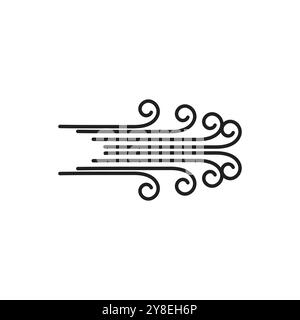 Vektorsymbol-Design mit Windlogo Stock Vektor