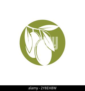Olivenöl Symbol Vektor illustration Design Template Stock Vektor