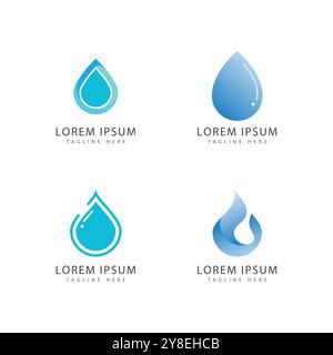 Wassertropfen Illustration Logo Vektor-Design Stock Vektor