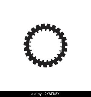 Gear Illustration Logo Symbol Vektor flache Design Vorlage und Symbol Stock Vektor