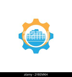 Kreuzfahrtschiff Logo Symbol Vorlage Vektor flach Design Stock Vektor