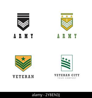 Army Logo Vektor militärische Vorlage Symbol Design Stock Vektor