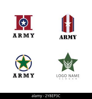 Army Logo Vektor militärische Vorlage Symbol Design Stock Vektor