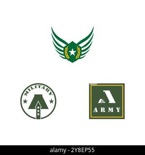 Army Logo Vektor militärische Vorlage Symbol Design Stock Vektor