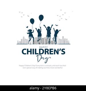 Happy Children's Day wird in Indien am November-14 Jawaharlal Nehru Geburtstag gefeiert.erste Premierminister von Indien. vektor-Illustration Stock Vektor