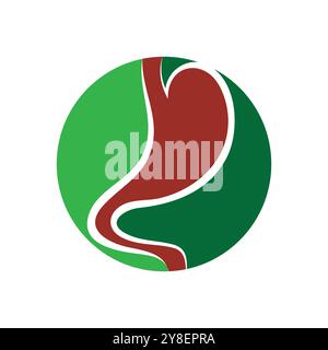 Bauch Logo Symbol Illustration Vektor flach und Symbol Design Stock Vektor