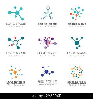 DNA-Gen-Logo-Vorlage Vektorsymbol-Illustration Stock Vektor