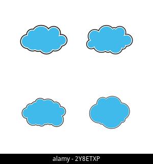 Cloud Illustration Logo Symbol Vektor flache Design Stock Vektor