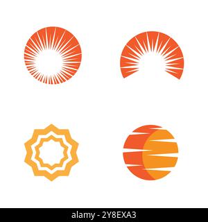 Vorlage für Symbole für Sun-Logo-Vektorgrafik Stock Vektor