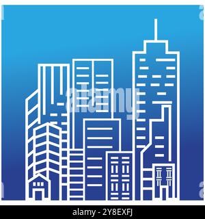 Immobilien, Immobilien und Bau Logo Design Stock Vektor
