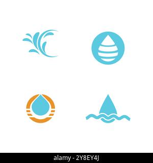 Wassertropfen Illustration Logo Vektor-Design Stock Vektor