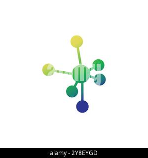 Vorlage für Vektorsymbole für Molekül-Logo Stock Vektor