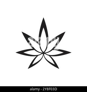 Cannabis-Logo-Vektor und -Symbol Stock Vektor