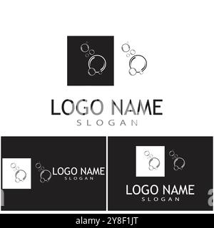 Illustration des Vektorsymbols für Bubble-Logo-Vorlage Stock Vektor