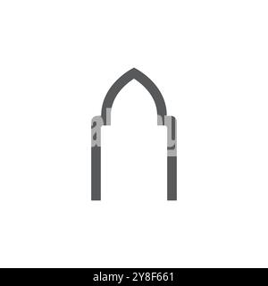 Moschee Fenster Vektor Icon Design vorlage Stock Vektor