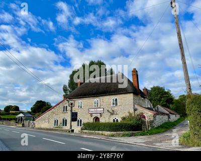 Das Rose and Crown Public House, bekannt als eli's, im schweigenden Episcopi langport somerset TA10 9QT Stockfoto