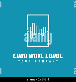 Schallwellen Vector Illustration Design Template Stock Vektor