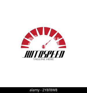 Geschwindigkeit Auto Logo Template Vector Illustration Icon Design Stock Vektor