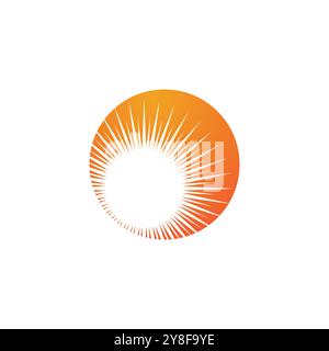 Sun Vektor illustration symbol Logo Template Design Stock Vektor