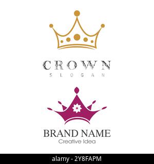 Crown Logo Vorlage Vektor icon Abbildung design Stock Vektor