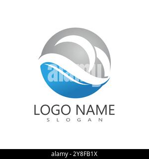 Cloud Illustration Logo Vektor flache Design Stock Vektor