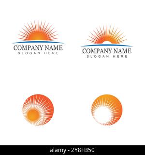 Sun Vektor illustration symbol Logo Template Design Stock Vektor