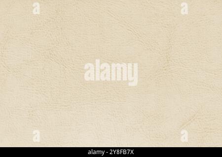 Natürliche, echte beige Ledertextur Nahaufnahme, Makro. Struktur der matten Kunstlederoberfläche mit Prägemuster. Hintergrund, wal Stockfoto